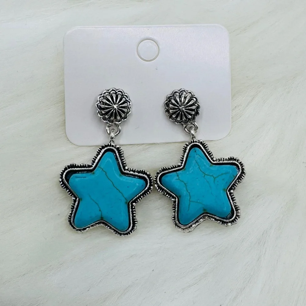 Western Style Star Earrings